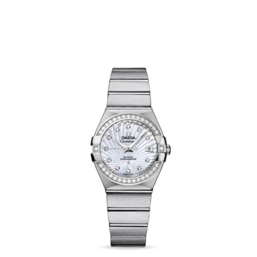 Omega Constellation Co-Axial 27 Brushed Stainless Steel / Diamond / MOP Supernova
